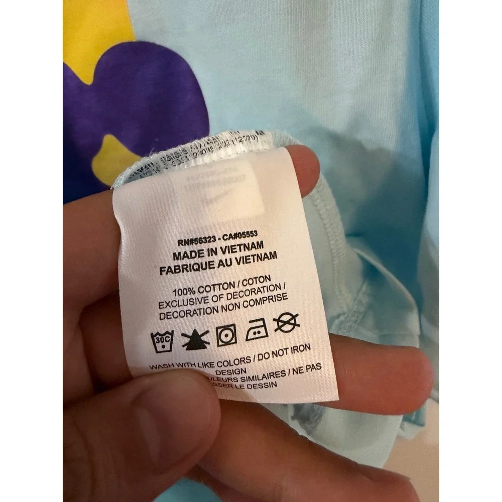 Nike Sportswear Air Graphic Tee‎ Light Blue Cotton T-Shirt Womens Small